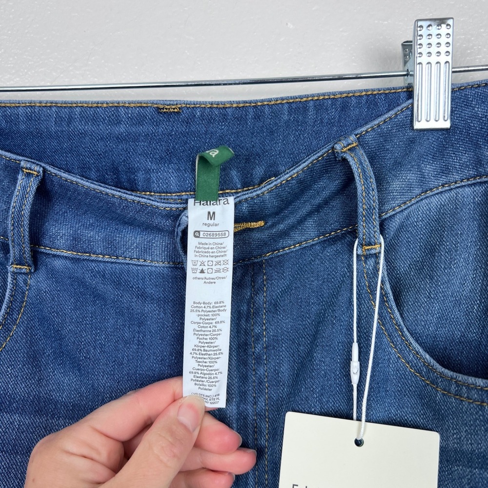 Halara Women's Flex High Waisted Rolled Hem Wide Leg Jeans Sz M - Picture 4 of 6